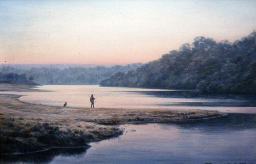 angler and dog