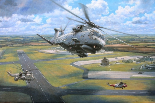 Merlin over Culdrose