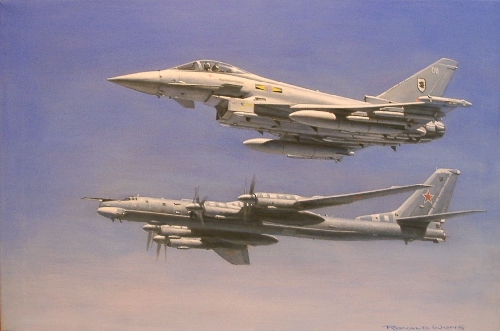 RAF Typhoon and Russian Bear